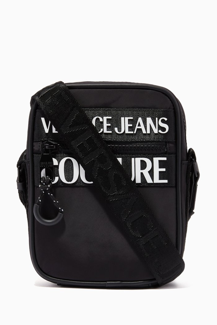 

Logo Crossbody Bag in Technical Fabric, Black
