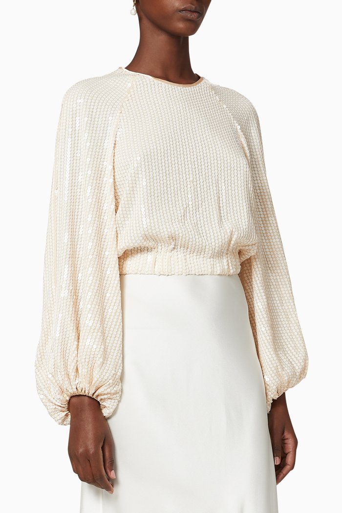 

Marcel Sequinned Top, Neutral