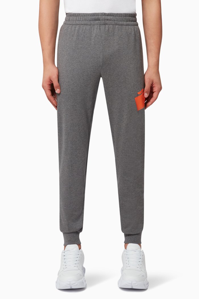 

EA7 Eagle Graphic Jersey Sweatpants, Grey