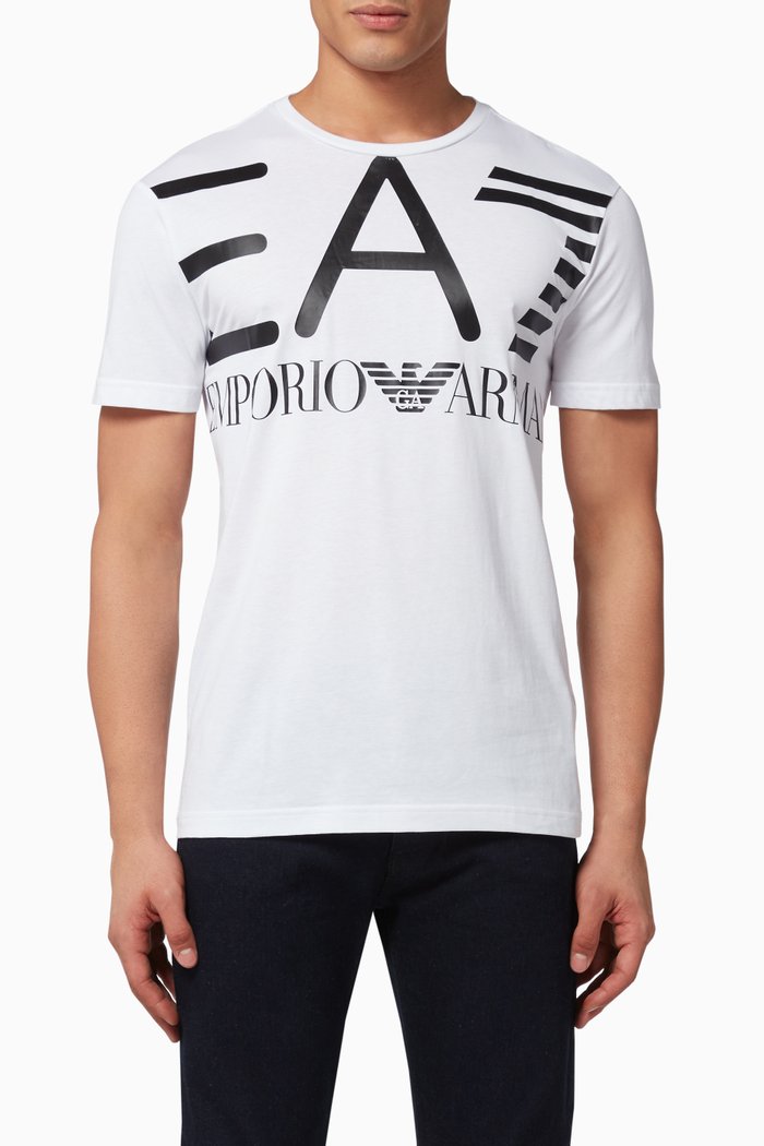 

EA7 Logo Jersey T-Shirt, White
