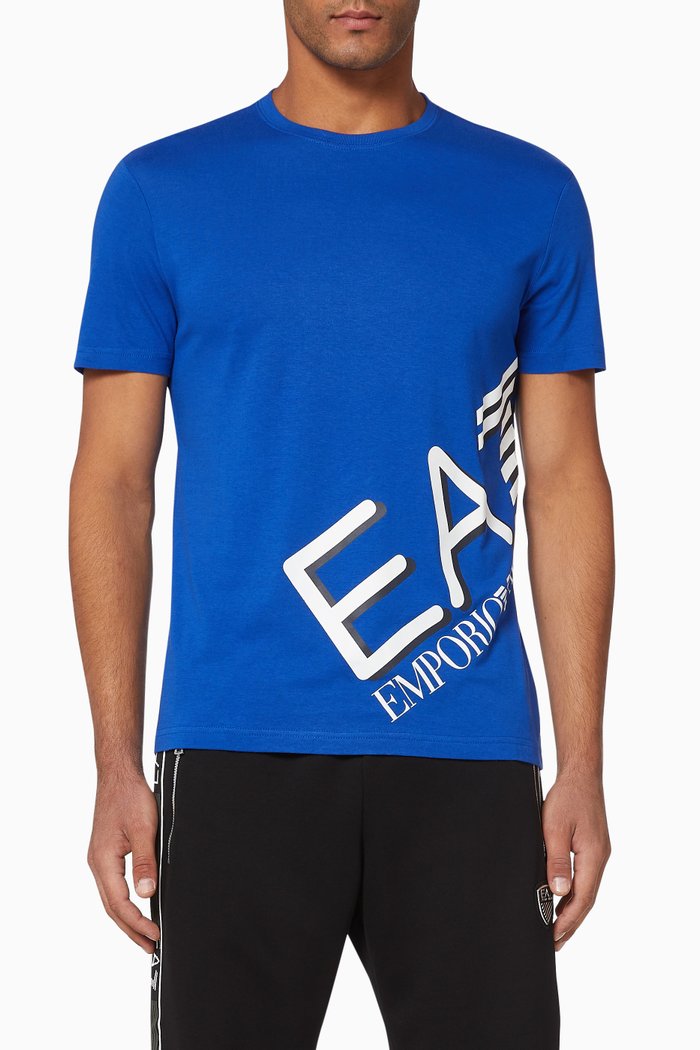 

EA7 Logo Jersey T-Shirt, Blue