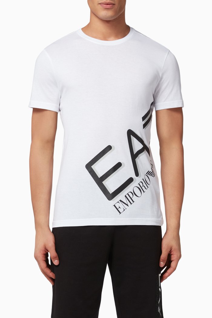 

EA7 Logo Jersey T-Shirt, White