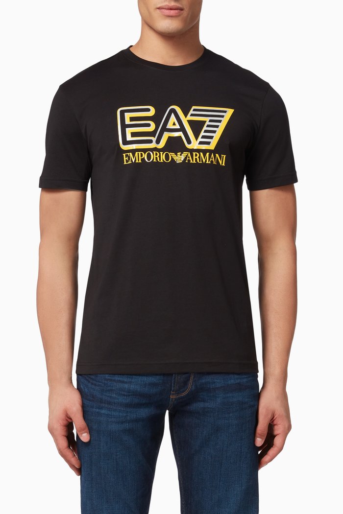 

EA7 Logo Jersey T-Shirt, Black
