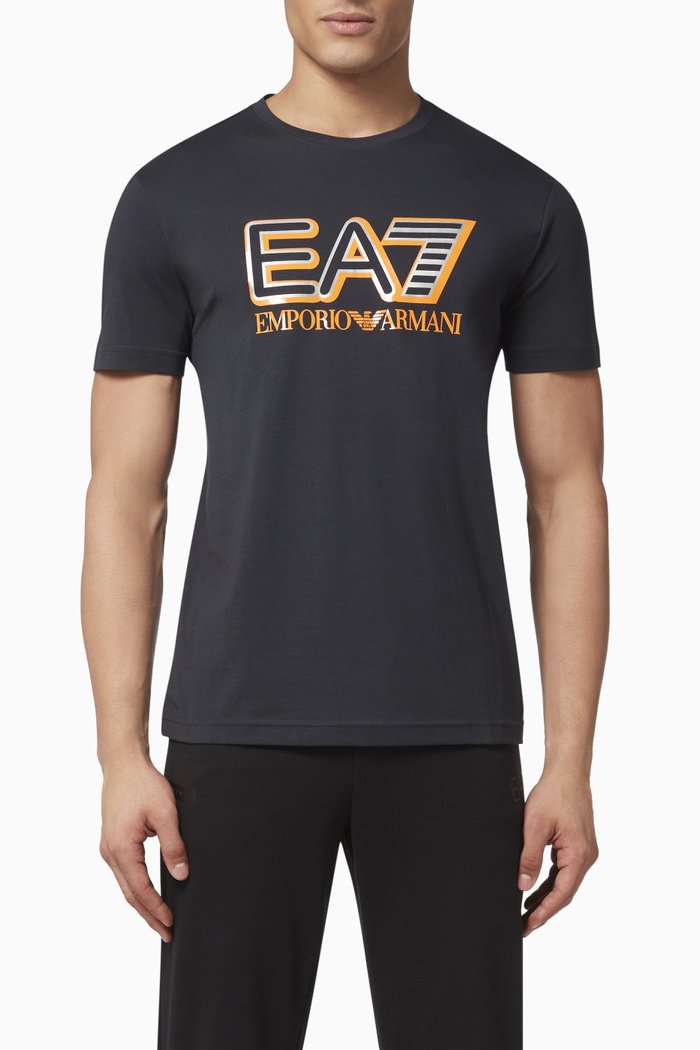 

EA7 Logo Jersey T-Shirt, Blue