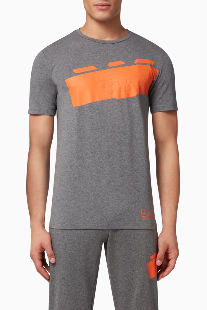 

EA7 Logo Jersey T-Shirt, Grey