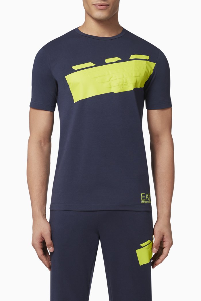 

EA7 Logo Jersey T-Shirt, Blue