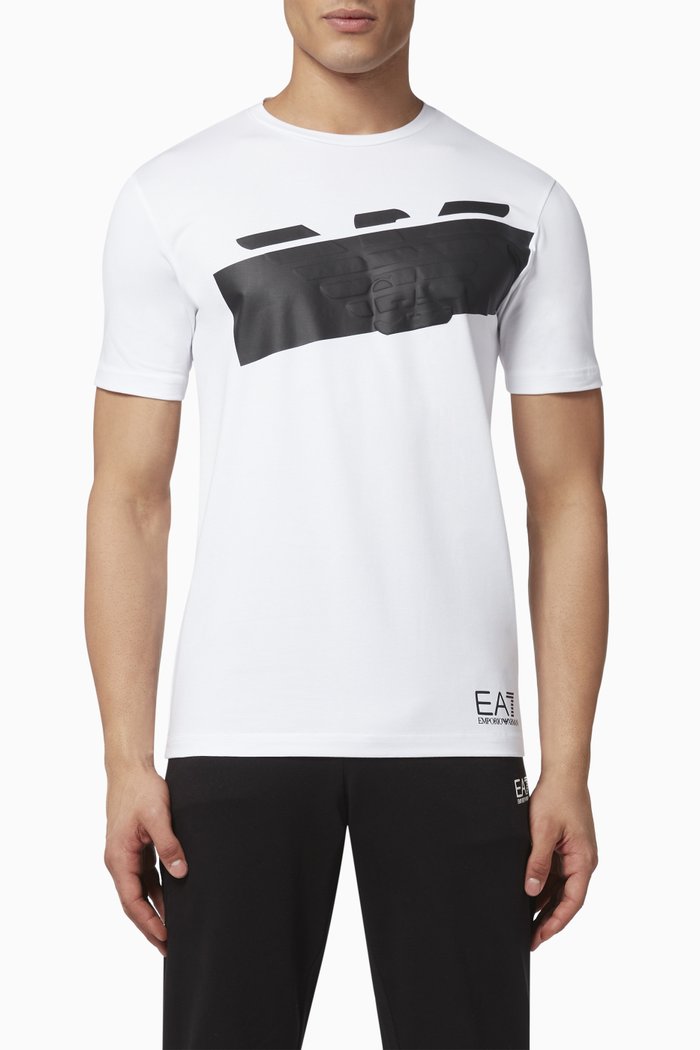 

EA7 Logo Jersey T-Shirt, White