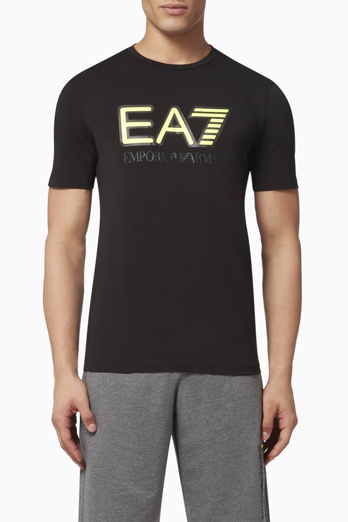 

EA7 Logo Jersey T-Shirt, Black