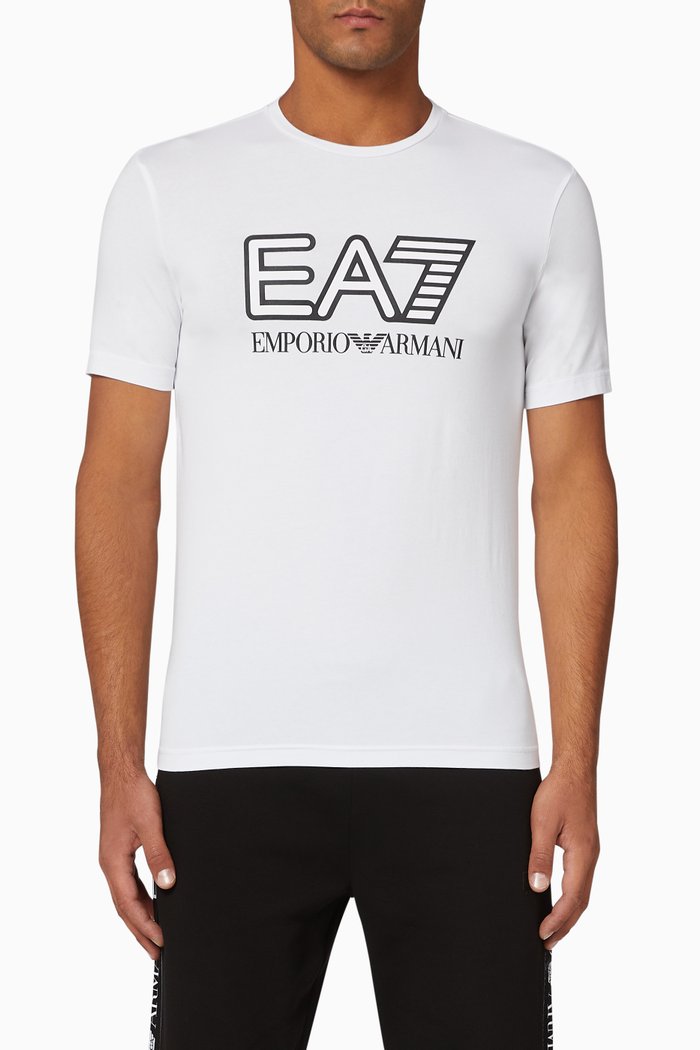

EA7 Logo Jersey T-Shirt, White