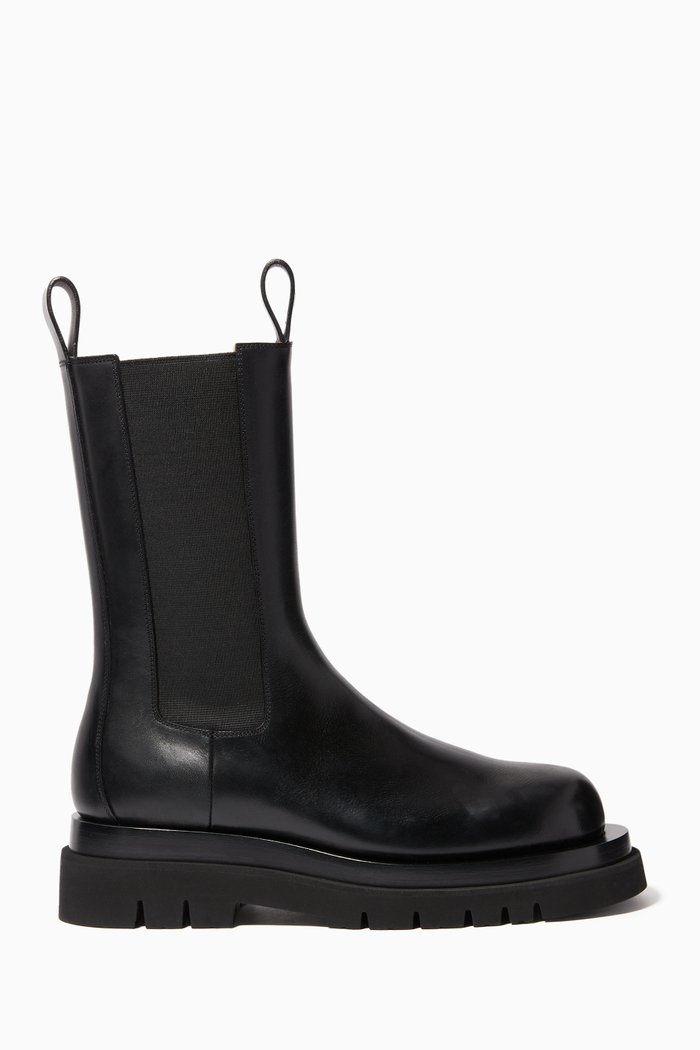 

BV Lug Boots in Calfskin, Black