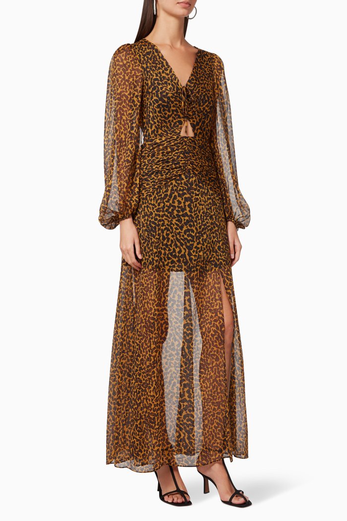 

Raphael Ruched Maxi Dress, Multicolour