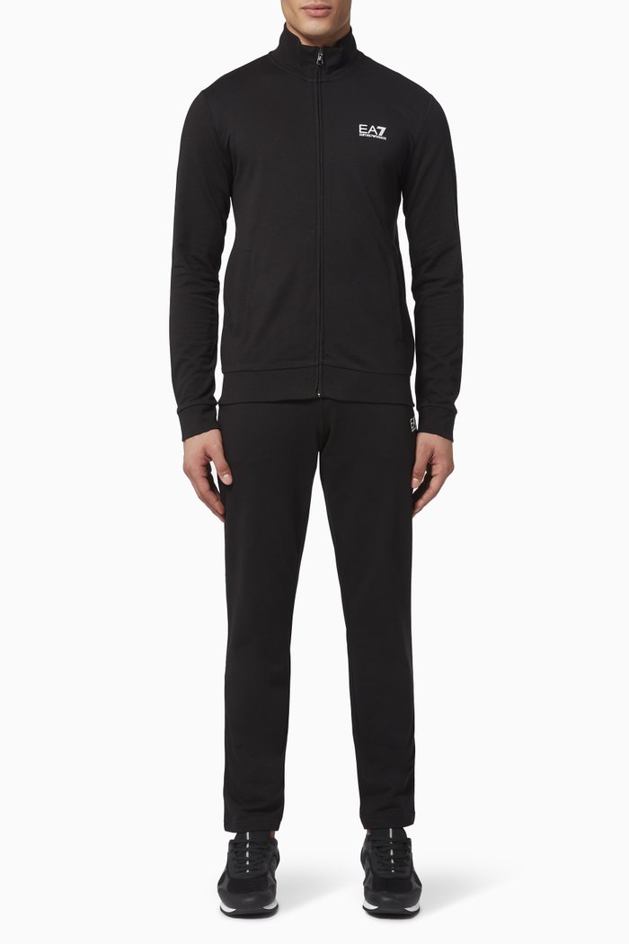 

EA7 Cotton Tracksuit, Black