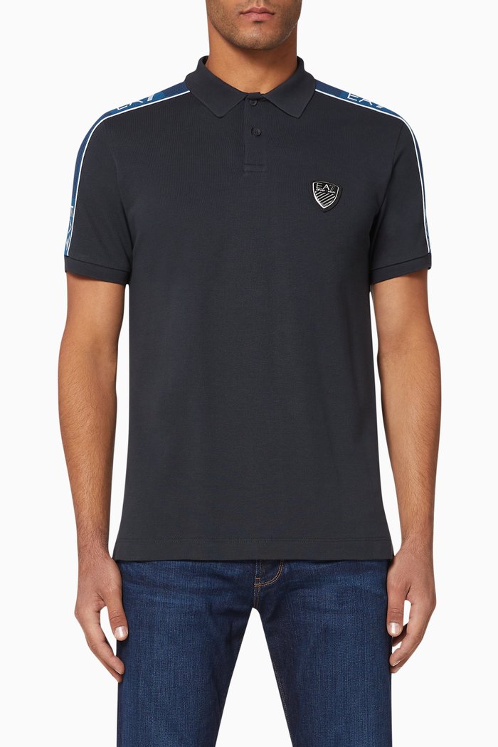 

EA7 Tape Polo Shirt, Blue