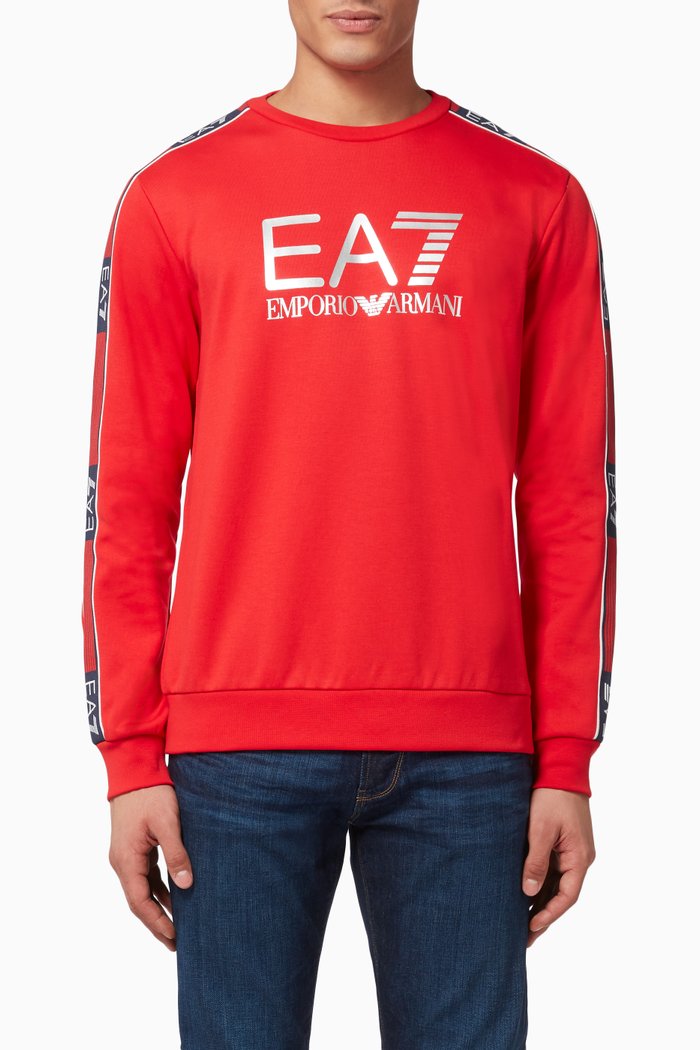 

EA7 Tape Sweatshirt, Red