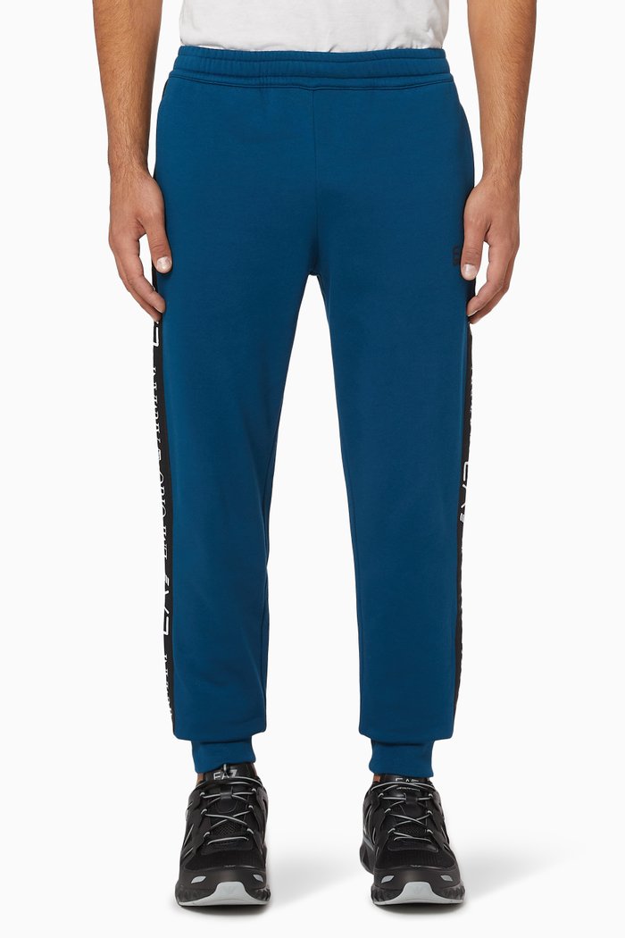 

EA7 Tape Jersey Sweatpants, Blue