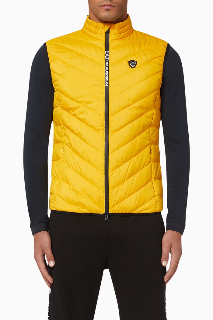 

EA7 Train Core Down Vest, Yellow