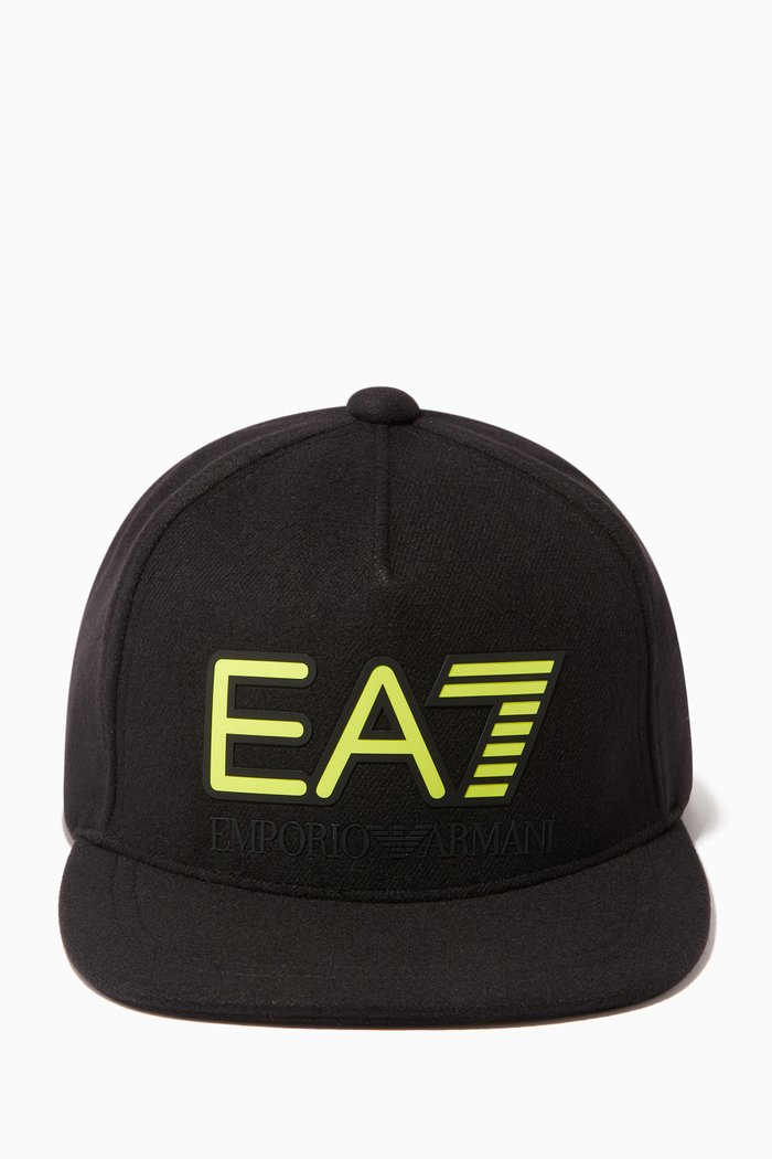 

EA7 Train Visibility Flat Brim Cap, Black