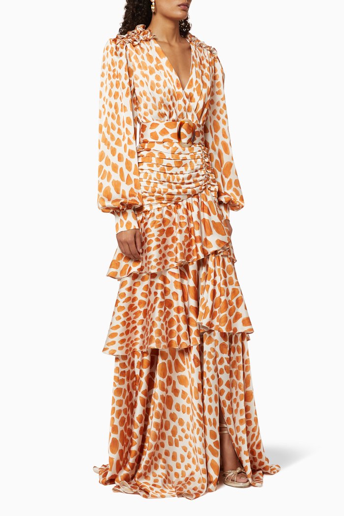 

Margot Printed Frill Dress, Multicolour