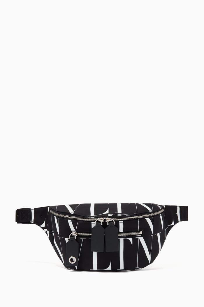 

Valentino Garavani VLTN TIMES Belt Bag in Nylon, Black