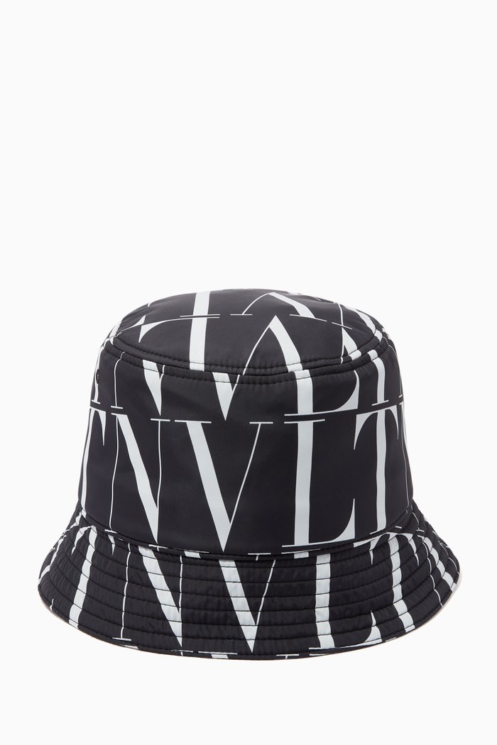 

Valentino Garavani VLTN TIMES Bucket Hat in Nylon, Black