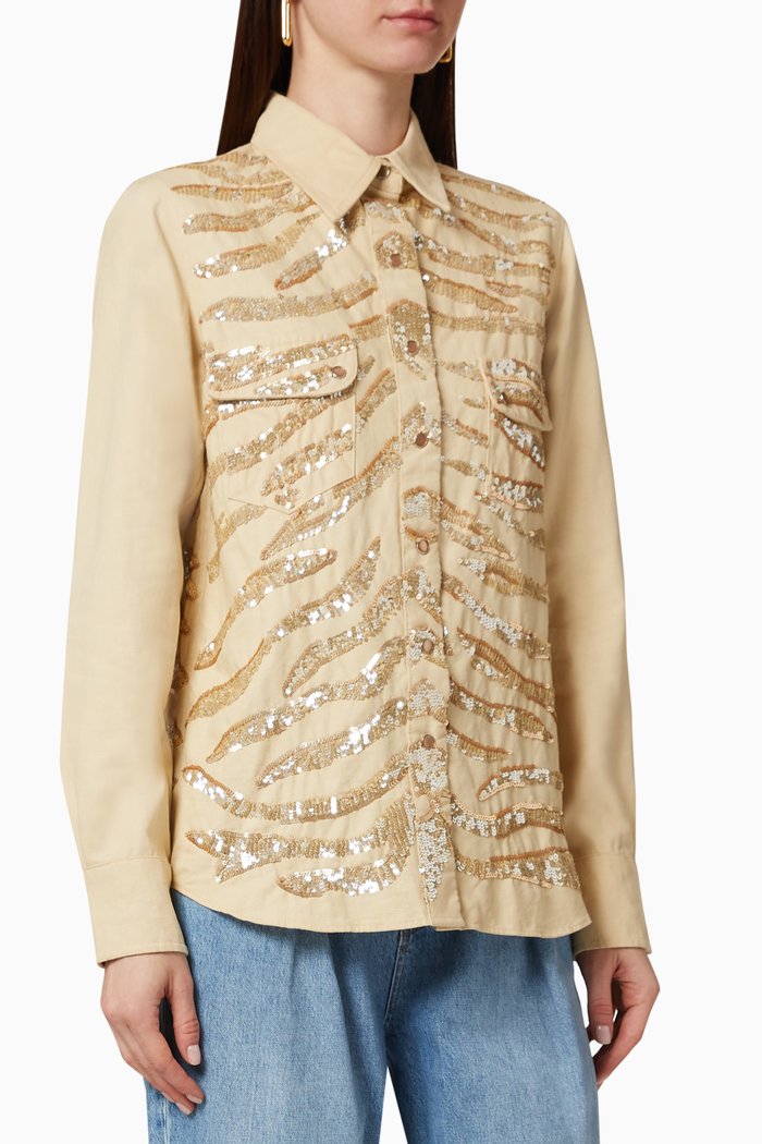 

Lori Sequin Shirt, Neutral