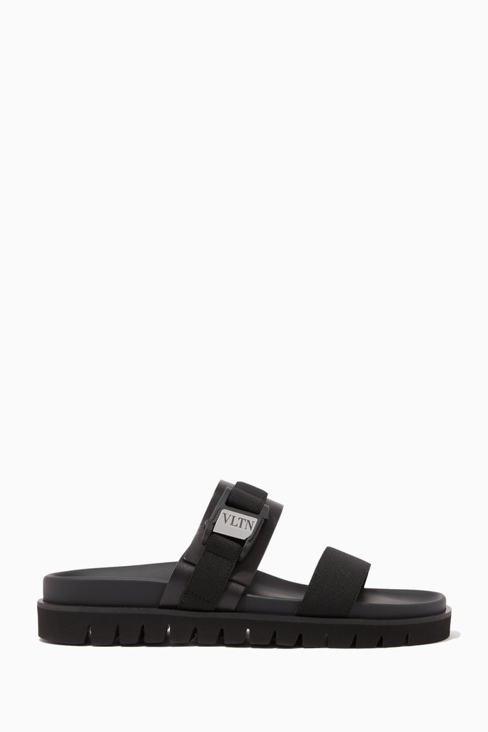 

Valentino Garavani VLTN Sandals in Leather, Black
