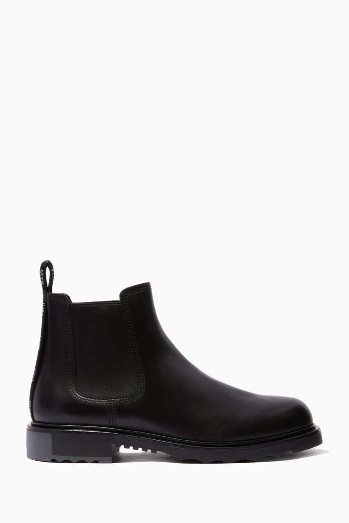 

Valentino Garavani VLTN Beatle Boots in Leather, Black