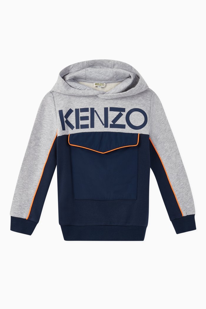 

Logo Cotton Hoodie, Blue