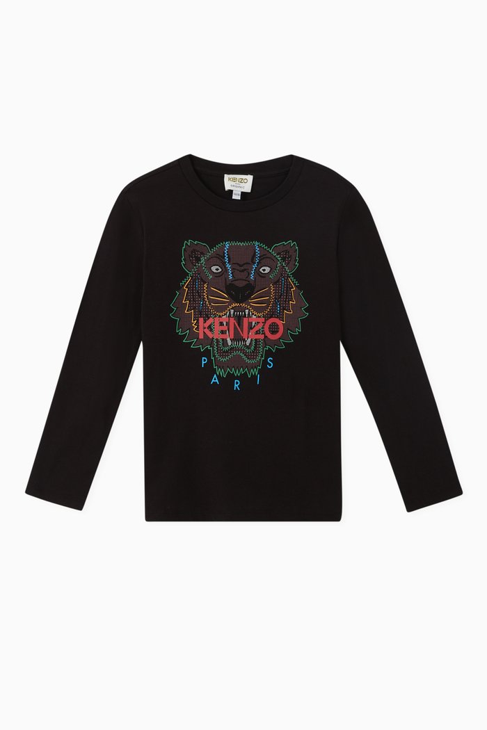 

Tiger Cotton T-Shirt, Black