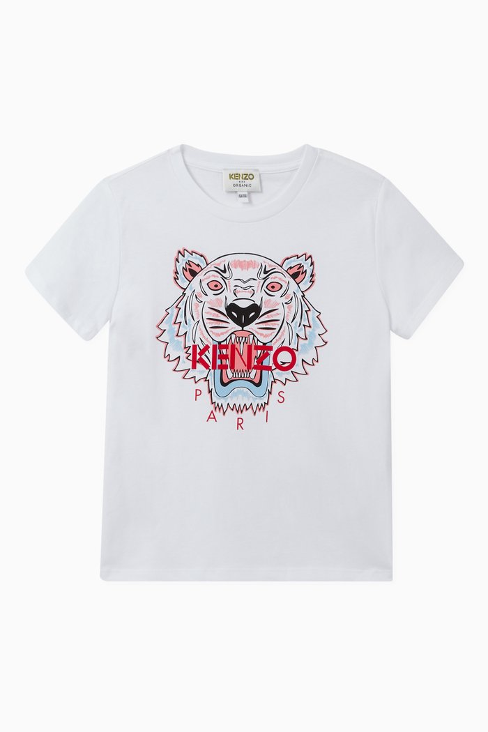 Tiger Cotton T-Shirt, White