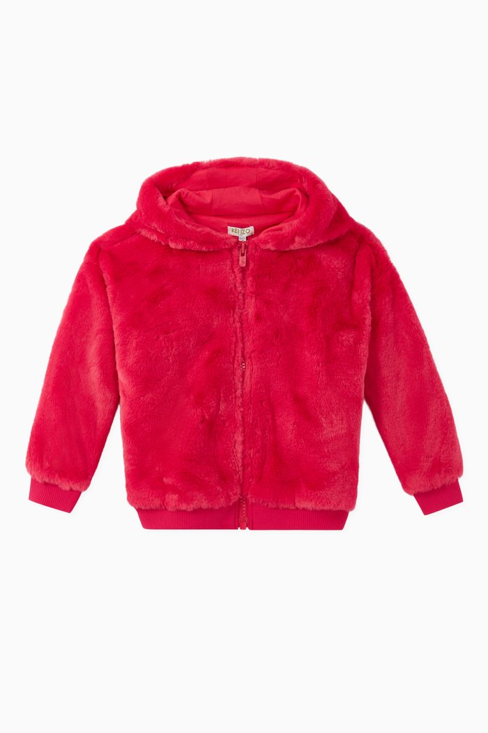 

Tiger Faux Fur Jacket, Pink