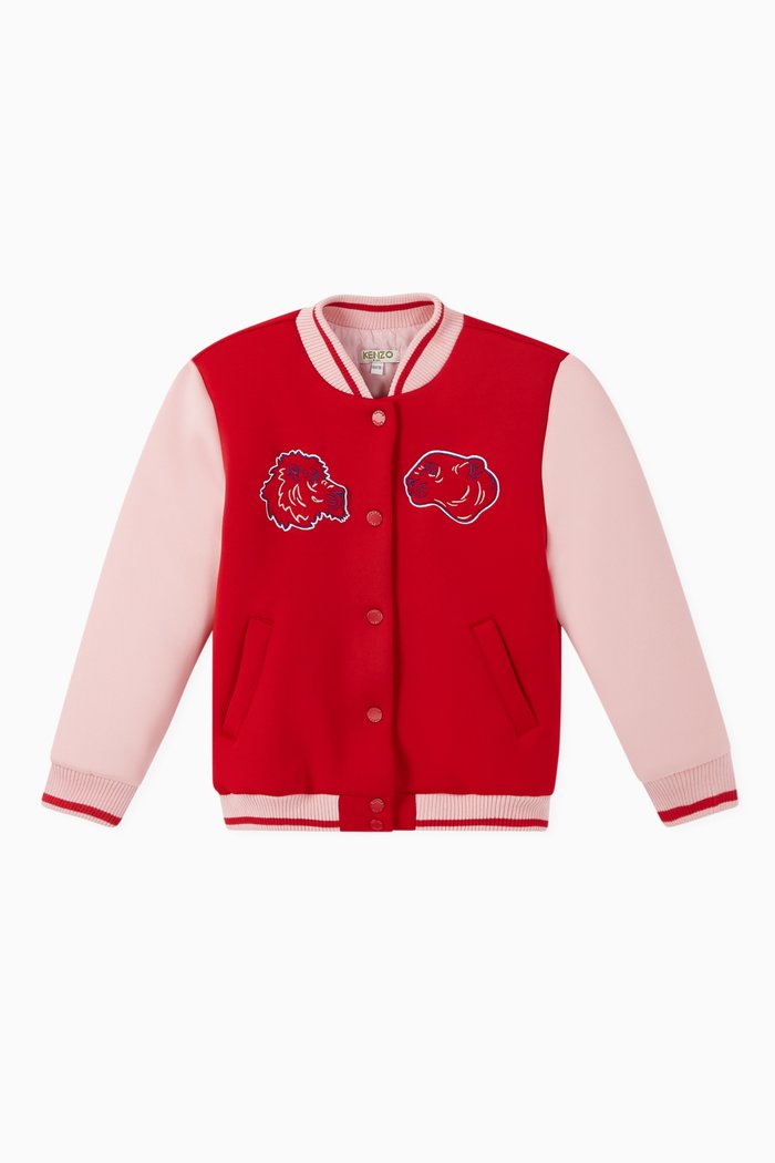 

Elephant & City Names Neoprene Bomber, Red