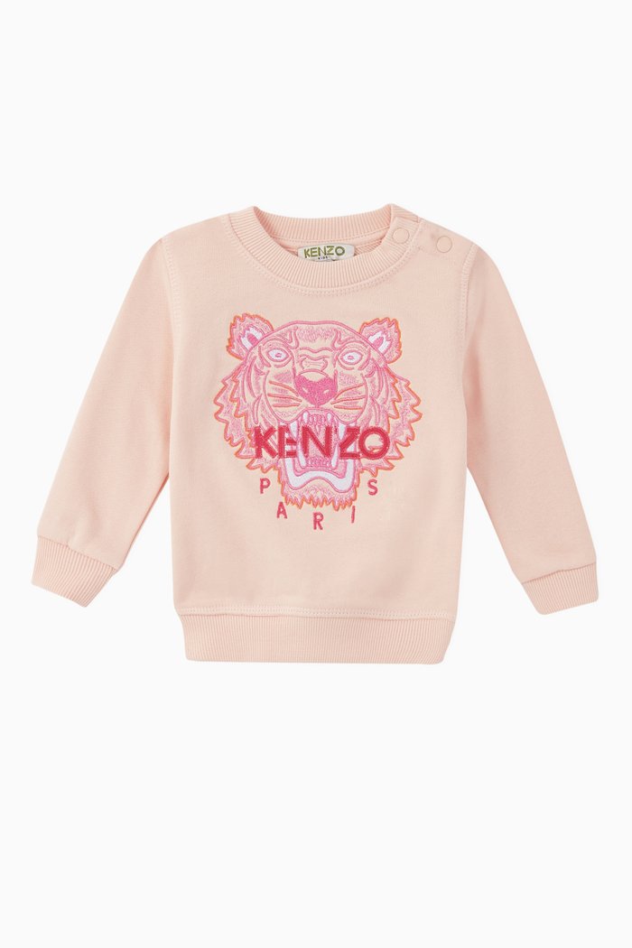 

Tiger Cotton Sweatshirt, Pink