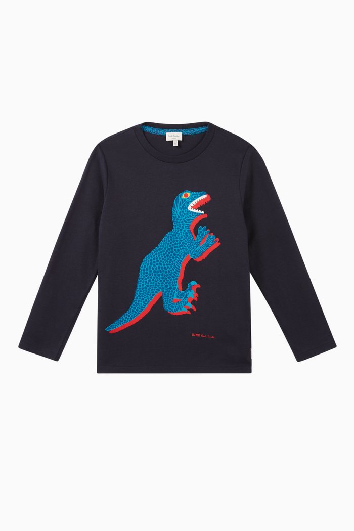 

Dino Cotton T-Shirt, Blue