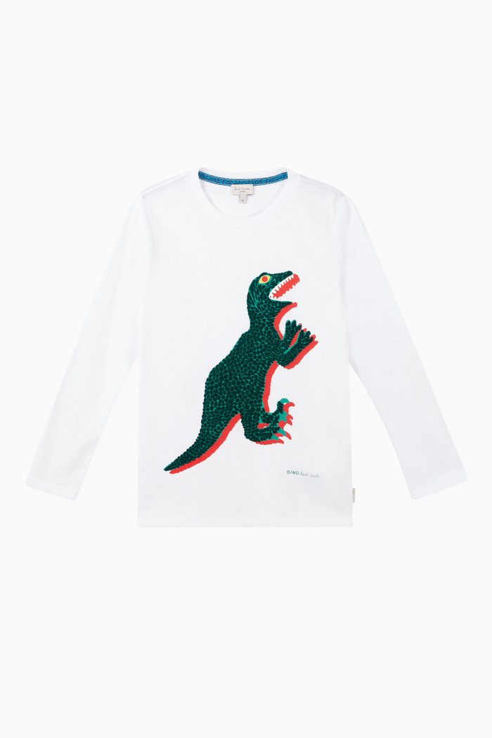 

Dino Cotton T-Shirt, White