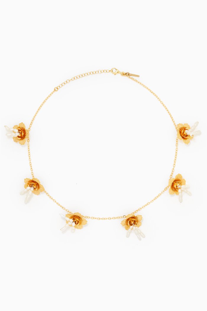 

Rose Choker in 24k Gold-Plated Bronze