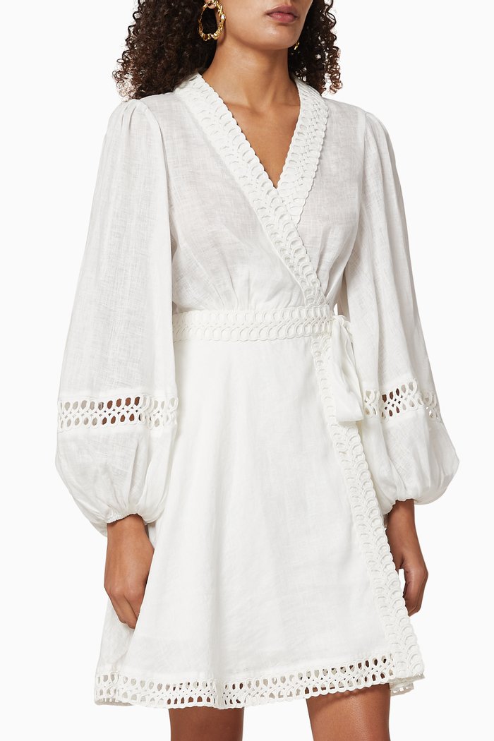 

Bells Linen Mini Dress, White