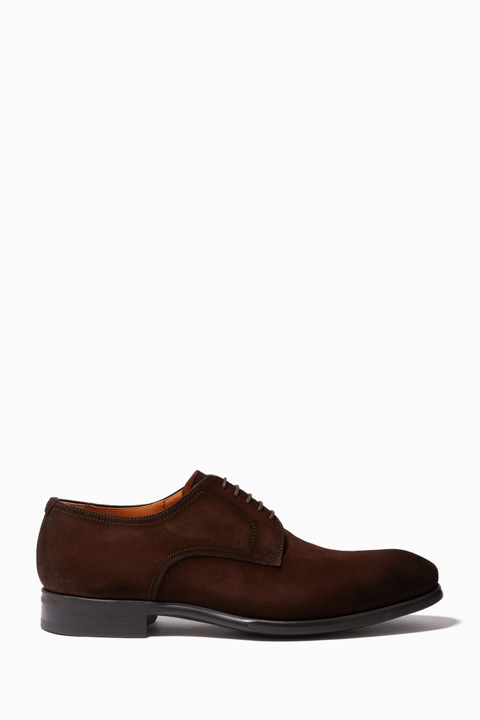 

Derby Shoes in Suede, Brown