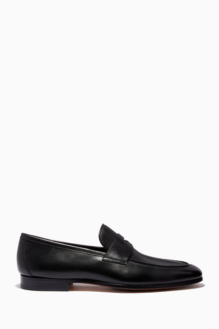 Classic Penny Loafers in Flex Leather, Black