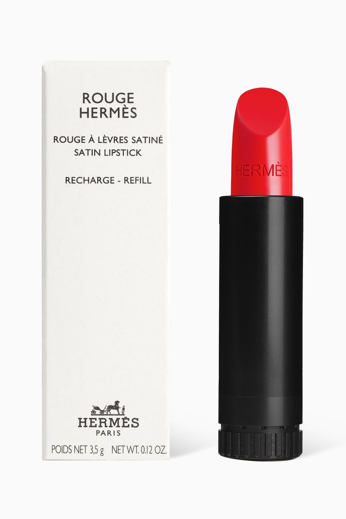 

64 Rouge Casaque Rouge Hermès Satin Lipstick Refill, 3.5g, Multicolour