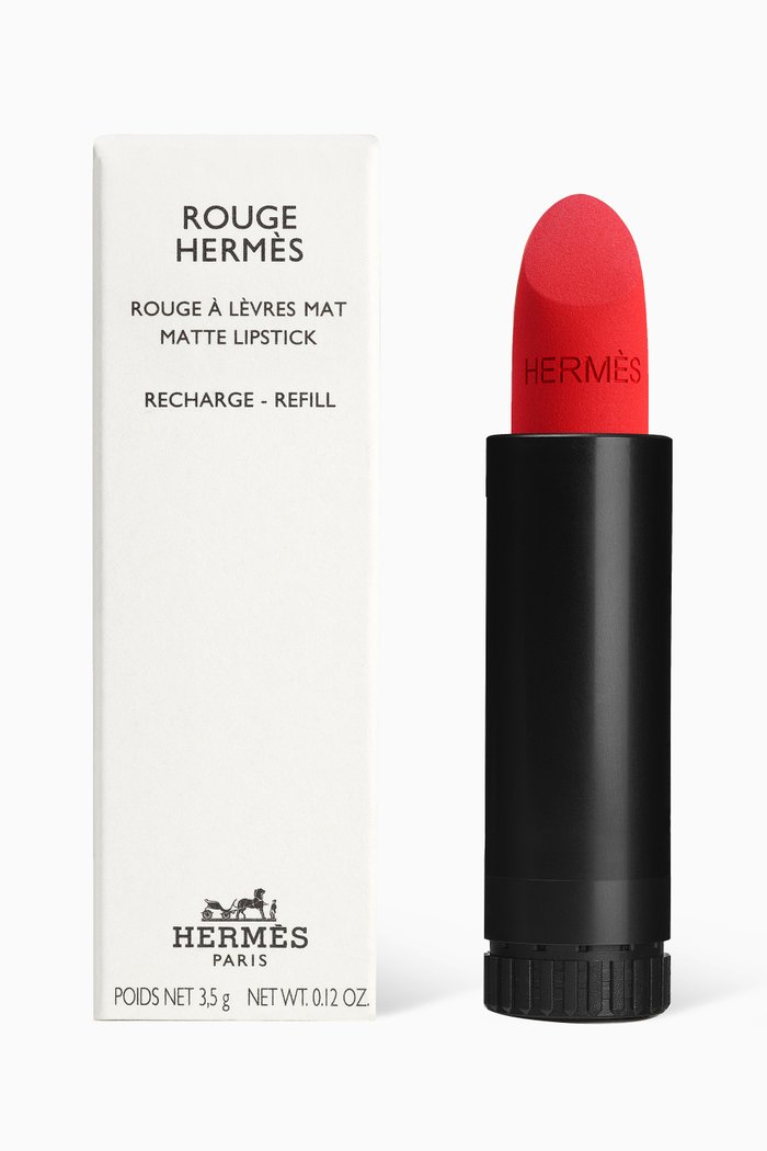 

64 Rouge Casaque Rouge Hermès Matte Lipstick Refill, 3.5g, Multicolour