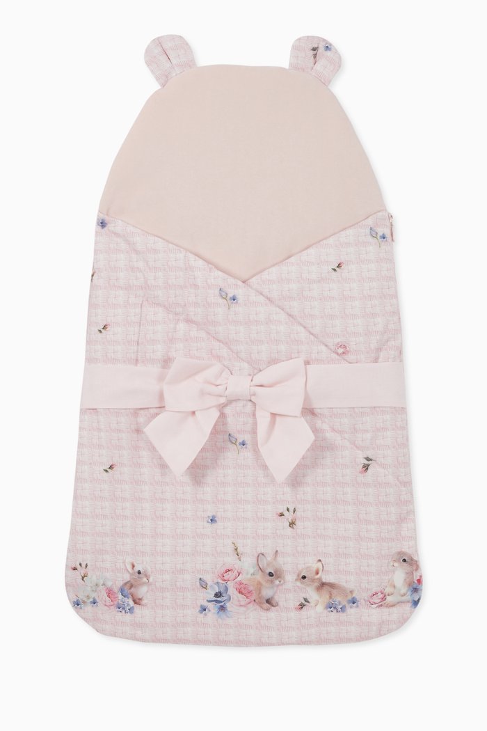 

Bunny Knit Print Sleeping Bag, Pink