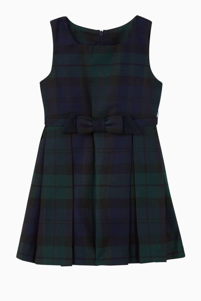 

Tartan Twill Dress, Blue