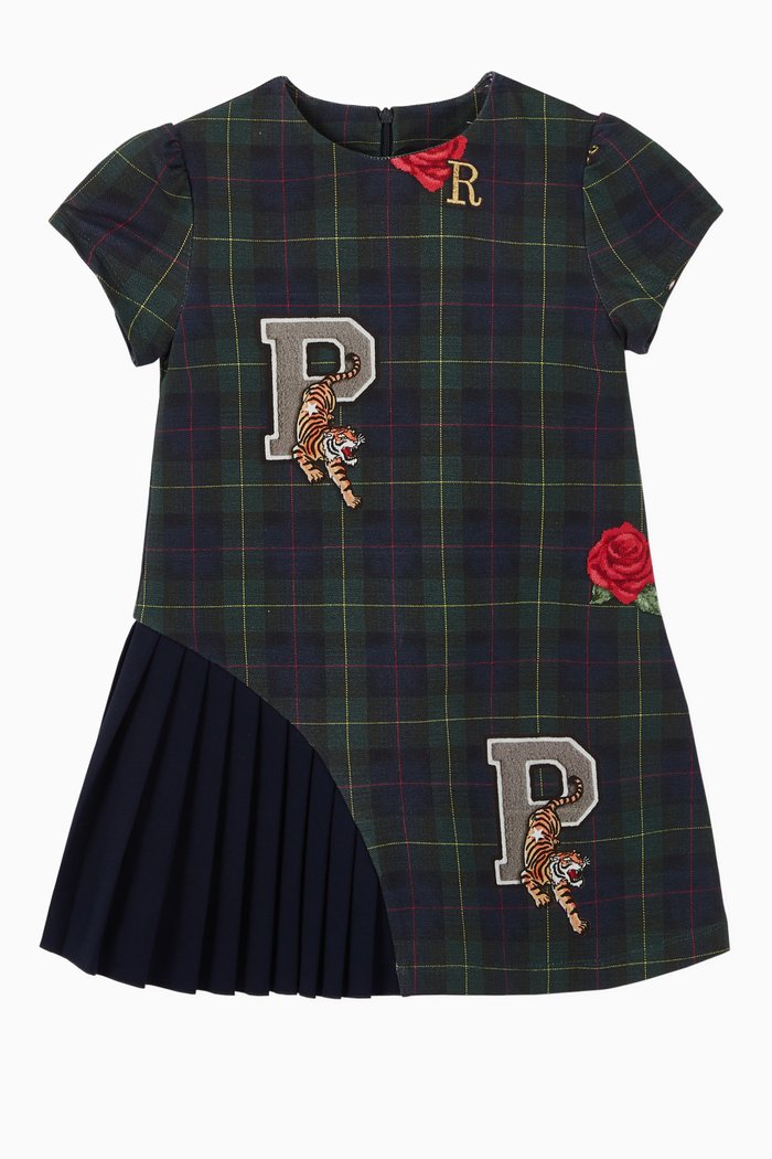 

Tartan Jersey Dress, Green