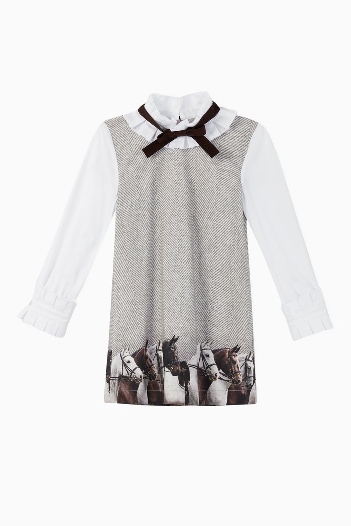 Horse Print Dress, Multicolour