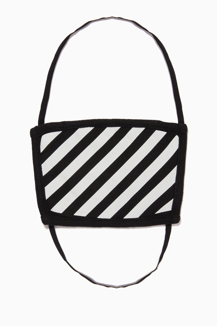 

Diag Face Mask in Cotton, Black