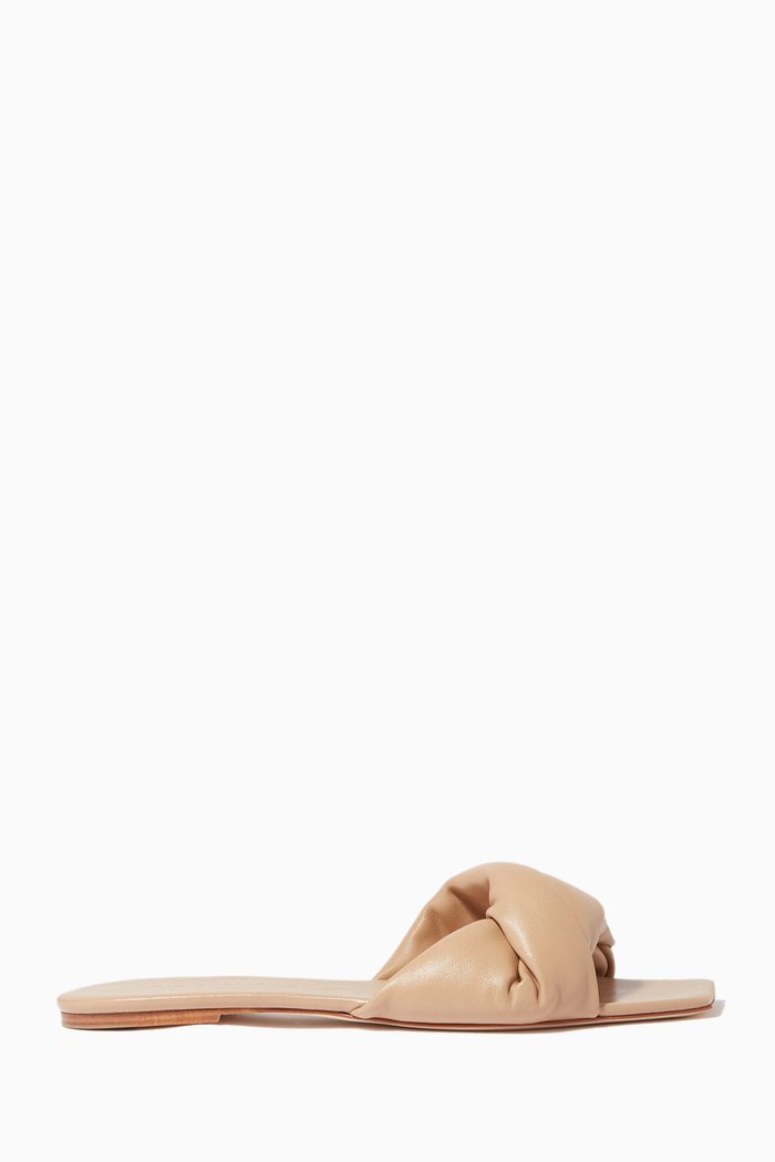 

3.31 Flat Mule Sandals in Nappa Leather, Neutral