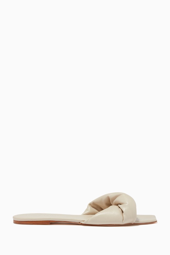 3.31 Flat Mule Sandals in Nappa Leather, Grey