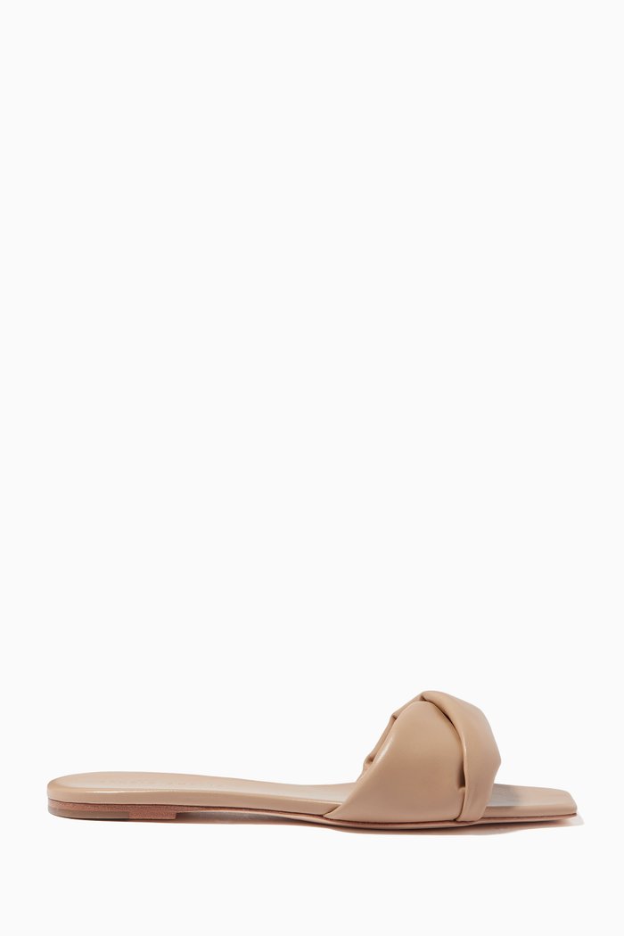 

3.31 Flat Mule Sandals in Nappa Leather, Neutral