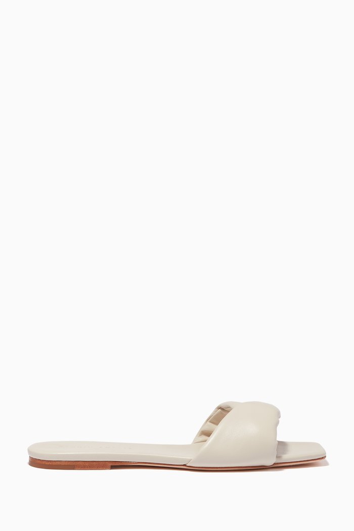 

3.31 Flat Mule Sandals in Nappa Leather, Neutral